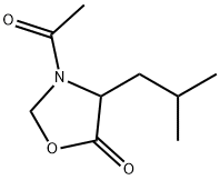 5-Oxazolidinone,  3-acetyl-4-(2-methylpropyl)- 结构式