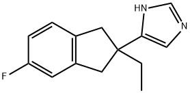 4-(2-ethyl-5-fluoro-1,3-dihydroinden-2-yl)-3H-imidazole 结构式