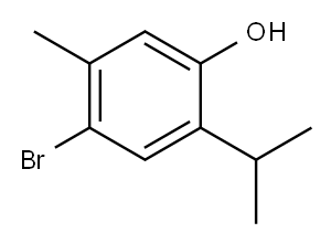 4-溴-5-甲基-2-(丙-2-基)苯酚 结构式