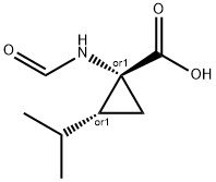 Cyclopropanecarboxylic acid, 1-(formylamino)-2-(1-methylethyl)-, cis- (9CI) 结构式