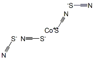 cobalt(II) tetrathiocyanate 结构式