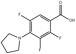 2,3,5-Trifluoro-4-pyrrolidin-1-ylbenzoic acid 结构式