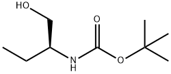 N-叔丁氧羰基-(S)-(-)-2-氨基-1-丁醇 结构式