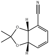 (+)-CIS-2(R),3(S)-2,3-DIHYDROXY-2,3-DIHYDROBENZONITRILE ACETONIDE 结构式