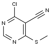 4-氯-6-(甲巯基)嘧啶-5-甲腈 结构式