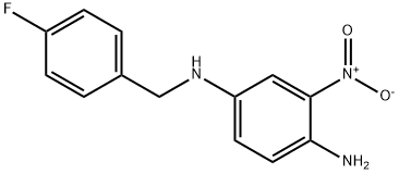 2-氨基-5-[(4-氟苄基)氨基]-1-硝基苯 结构式