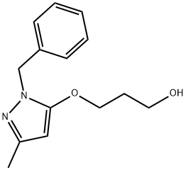 3-[(1-Benzyl-3-methyl-1H-pyrazol-5-yl)oxy]-1-propanol 结构式