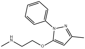 3-Methyl-5-[2-(methylamino)ethoxy]-1-phenyl-1H-pyrazole 结构式