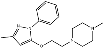 1-Methyl-4-[2-[(3-methyl-1-phenyl-1H-pyrazol-5-yl)oxy]ethyl]piperazine 结构式