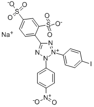 2-(4-碘苯)-3-(4-硝基苯)-5-(2,4-二磺基苯)-2H-四氮唑钠盐 结构式