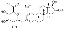 1,3,5[10]-ESTRATRIENE-3,16ALPHA,17BETA-TRIOL 3-GLUCURONIDE SODIUM SALT 结构式