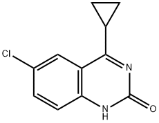 6-氯-4-环丙基-2(1H)-喹唑啉酮 结构式