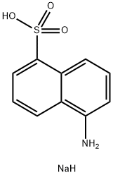 5-氨基-1-萘磺酸单钠盐 结构式