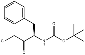 (3R)-3-(N-叔丁氧羰基氨基)-1-氯-4-苯基-2-丁酮 结构式