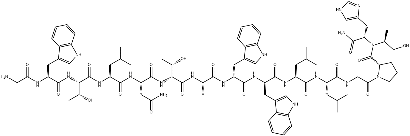 (D-THR6,D-TRP8·9,L-ALANINOL15)-GALANIN (1-15) 结构式