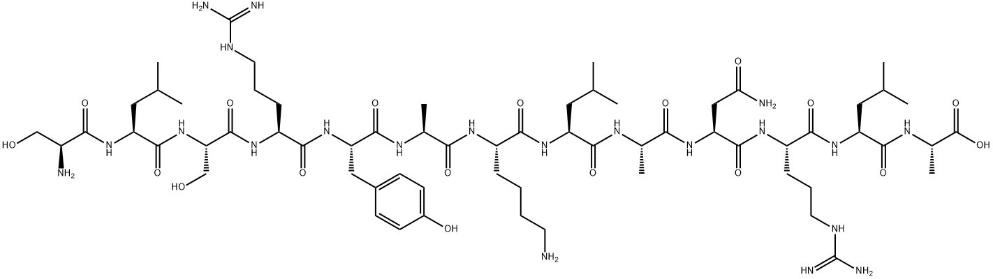 seryl-leucyl-seryl-arginyl-tyrosyl-alanyl-lysyl-leucyl-alanyl-asparaginyl-arginyl-leucyl-alanine 结构式