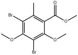 3,5-二溴-2,4-二甲氧基-6-甲基苯甲酸甲酯 结构式