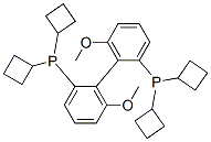 (R)-(+)-2,2'-BIS(DICYCLOBUTYLPHOSPHINO)-6,6'-DIMETHOXY-1,1'-BIPHENYL 结构式