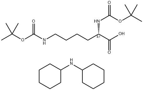 NΑ,NΕ-双(叔丁氧羰基)-L-赖氨酸二环己铵 结构式