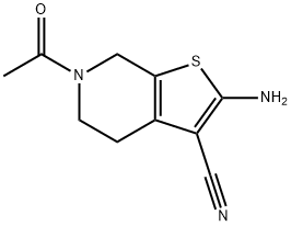 6-乙酰基-2-氨基-4,5,6,7-四氢噻吩并[2,3-C]吡啶-3-甲腈 结构式