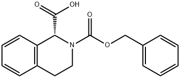 (R)-N-苄氧羰基-3,4-二氢-1H-异喹啉羧酸 结构式