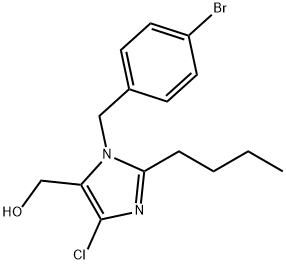 1-(4-溴苄基)-2-丁基-4-氯-1H-咪唑-5-甲醇 结构式