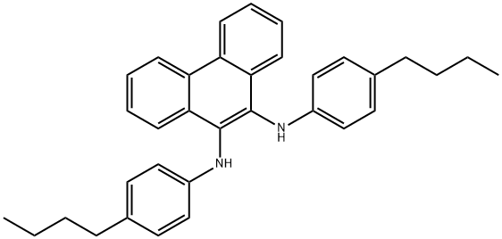 N9,N10-Bis(4-butylphenyl)phenanthrene-9,10-diamine 结构式
