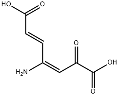 4-amino-2-oxo-3,5-heptadienedioic acid 结构式