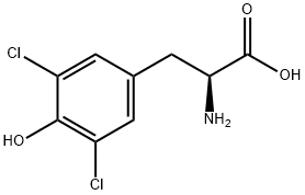 3,5-二氯-L-酪氨酸 结构式