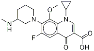 巴洛沙星/1-环丙基-7-(3-甲氨基-1-哌啶基)-8-甲氧基-6-氟-1,4-二氢-4-氧代-3-喹啉羧酸 结构式