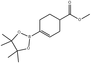 4-(4,4,5,5-四甲基-1,3,2-二噁硼烷-2-基)-3-环己烯-1-羧酸甲酯 结构式