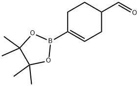 4-(4,4,5,5-四甲基-1,3,2-二氧杂环己硼烷-2-基)-3-环己烯-1-甲醛 结构式