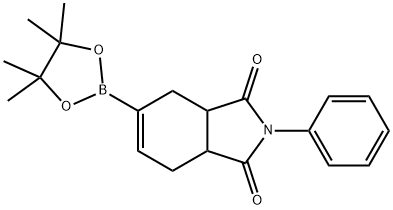 3A,4,7,7A-TETRAHYDRO-2-PHENYL-5-(4,4,5,5-TETRAMETHYL-1,3,2-DIOXABOROLAN-2-YL)-1H-ISOINDOLE-1,3(2H)-DIONE 结构式