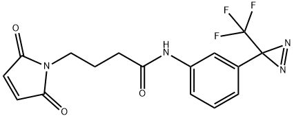 2,5-二氢-2,5-二氧代-N-[3-[3-(三氟甲基)-3H-双吖丙啶-3-基]苯基]-1H-吡咯-1-丁酰胺 结构式