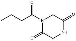 2,5-Piperazinedione,1-(1-oxobutyl)-(9CI) 结构式