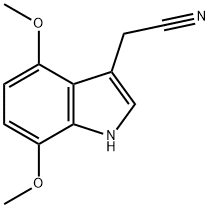 (4,7-DIMETHOXY-1H-INDOL-3-YL)-ACETONITRILE 结构式