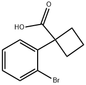 1-(2-溴苯基)环丁烷-1-羧酸 结构式