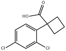 1-(2,4-二氯苯基)环丁烷甲酸 结构式