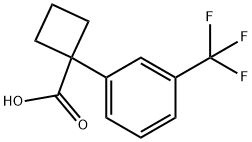 1-(3-三氟甲基苯基)环丁烷羧酸 结构式