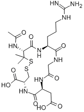 AC-PEN-ARG-GLY-ASP-CYS-OH 结构式