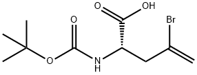 BOC-L-2-氨基-4-溴戊烯酸 结构式