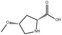CIS-(2R,4R)-4-甲氧基吡咯烷-2-羧酸 结构式