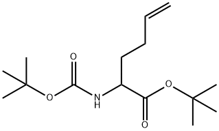 2-(叔丁氧羰基氨基)-5-己烯酸叔丁酯 结构式