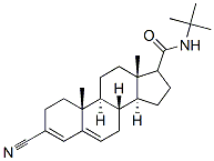 N-TERT-BUTYL 3-CYANOANDROSTA-3,5-DIENE-17-CARBOXAMIDE 结构式