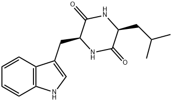 cyclo(L-leucyl-L-tryptophyl) 结构式