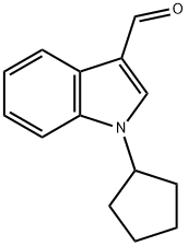 1-环戊基-1H-吲哚-3-甲醛 结构式