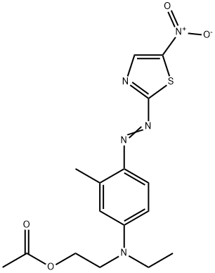 2-[N-ethyl-4-[(5-nitrothiazol-2-yl)azo]-m-toluidino]ethyl acetate  结构式