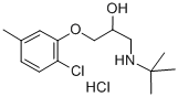 3-(叔丁氨基)-1-[(6-氯-间甲苯基)氧基]丙-2-醇盐酸盐 结构式