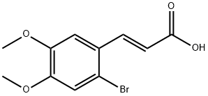 2-溴-4,5-二甲氧基肉桂酸 结构式