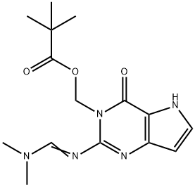 N1-(Pivaloyloxy)Methyl-N2-(diMethylaMino)Methylene 9-Deazaguanine 结构式